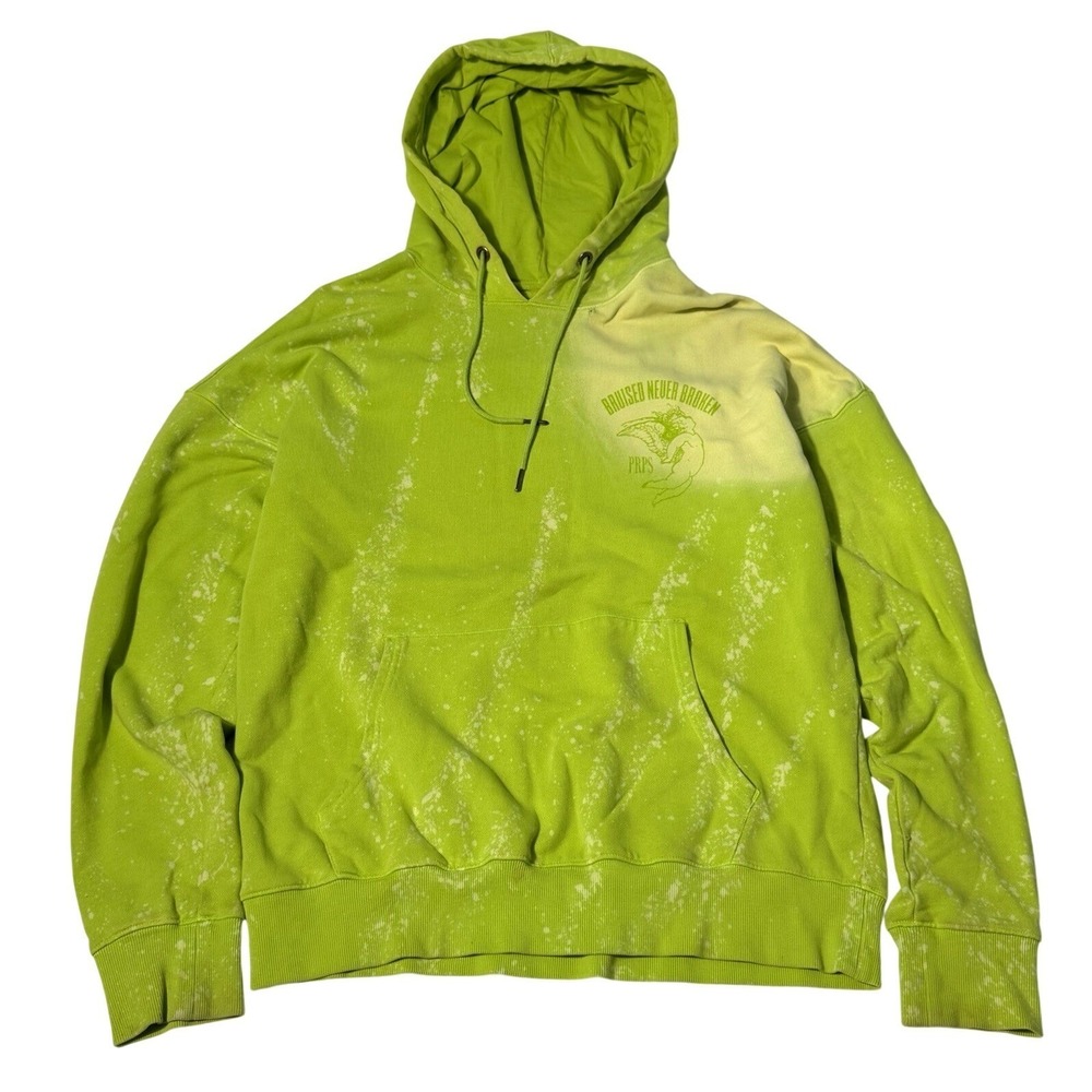 PRPS Goods & Co Hoodie Mens Size M Green Tie Dye‎ Lightweight Sweatshirt